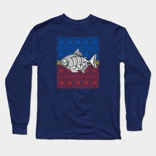 Tribal Pattern / Tribal line Art fish Long Sleeve T-Shirt